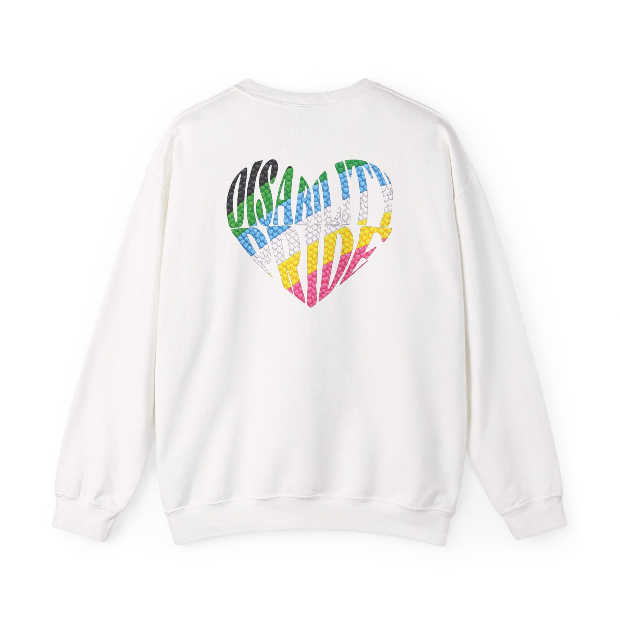 Disability Pride Sweatshirt | Heart Graphic Crewneck
