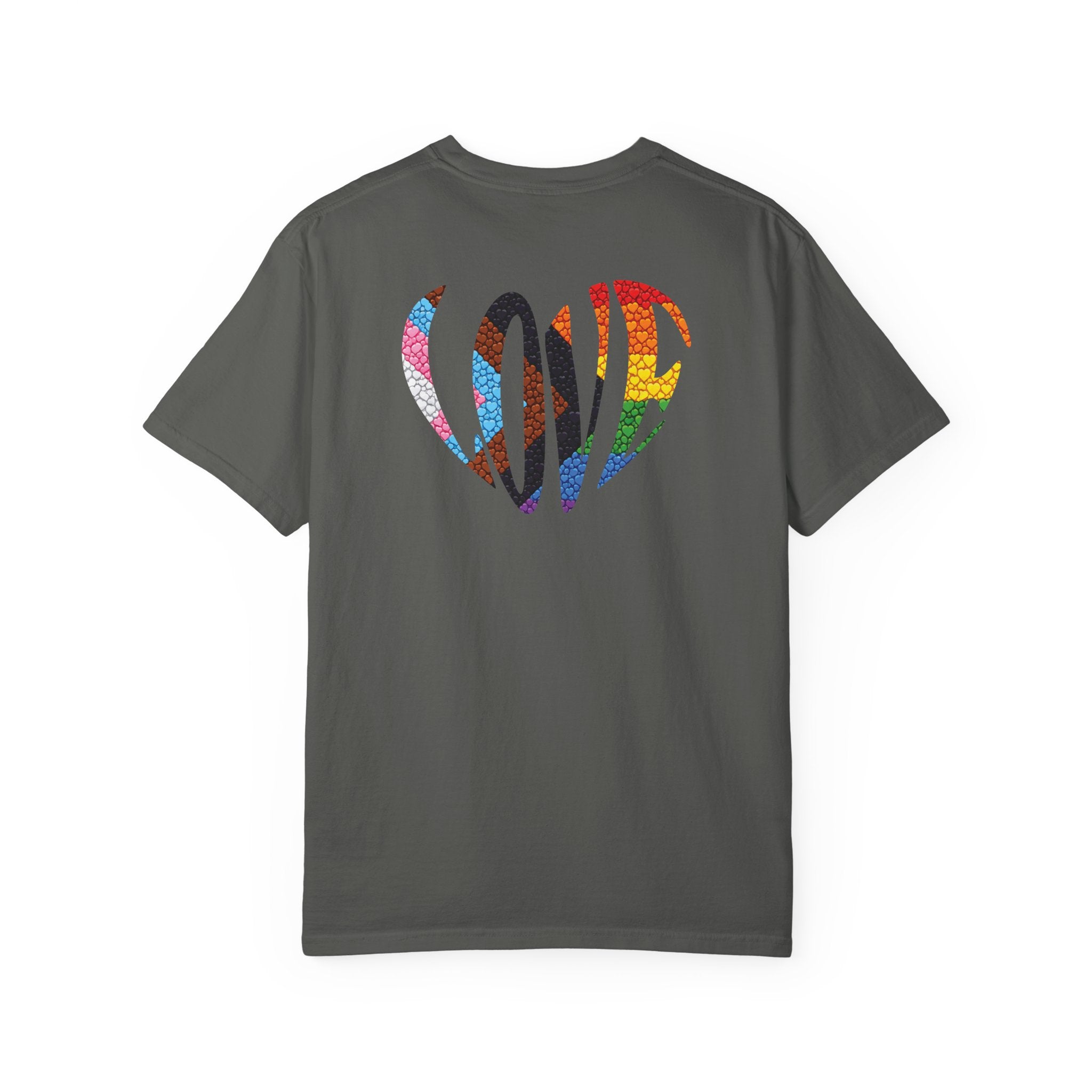 Pride Heart T-Shirt | Rainbow Striped Love Heart Tee