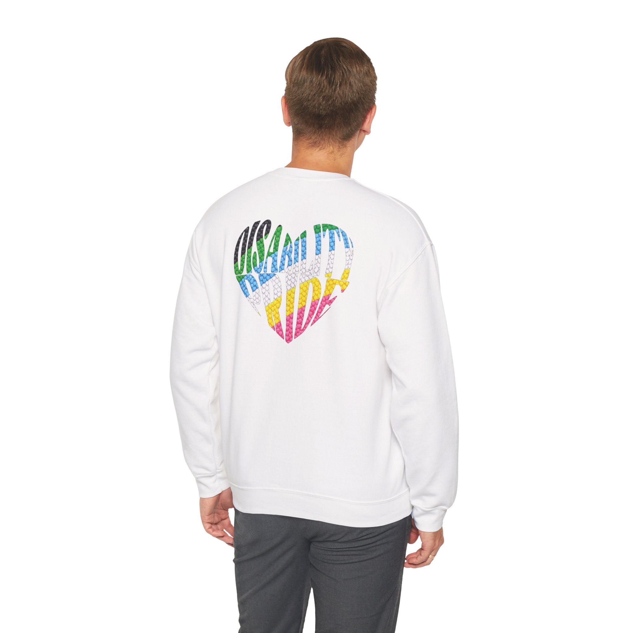 Disability Pride Sweatshirt | Heart Graphic Crewneck