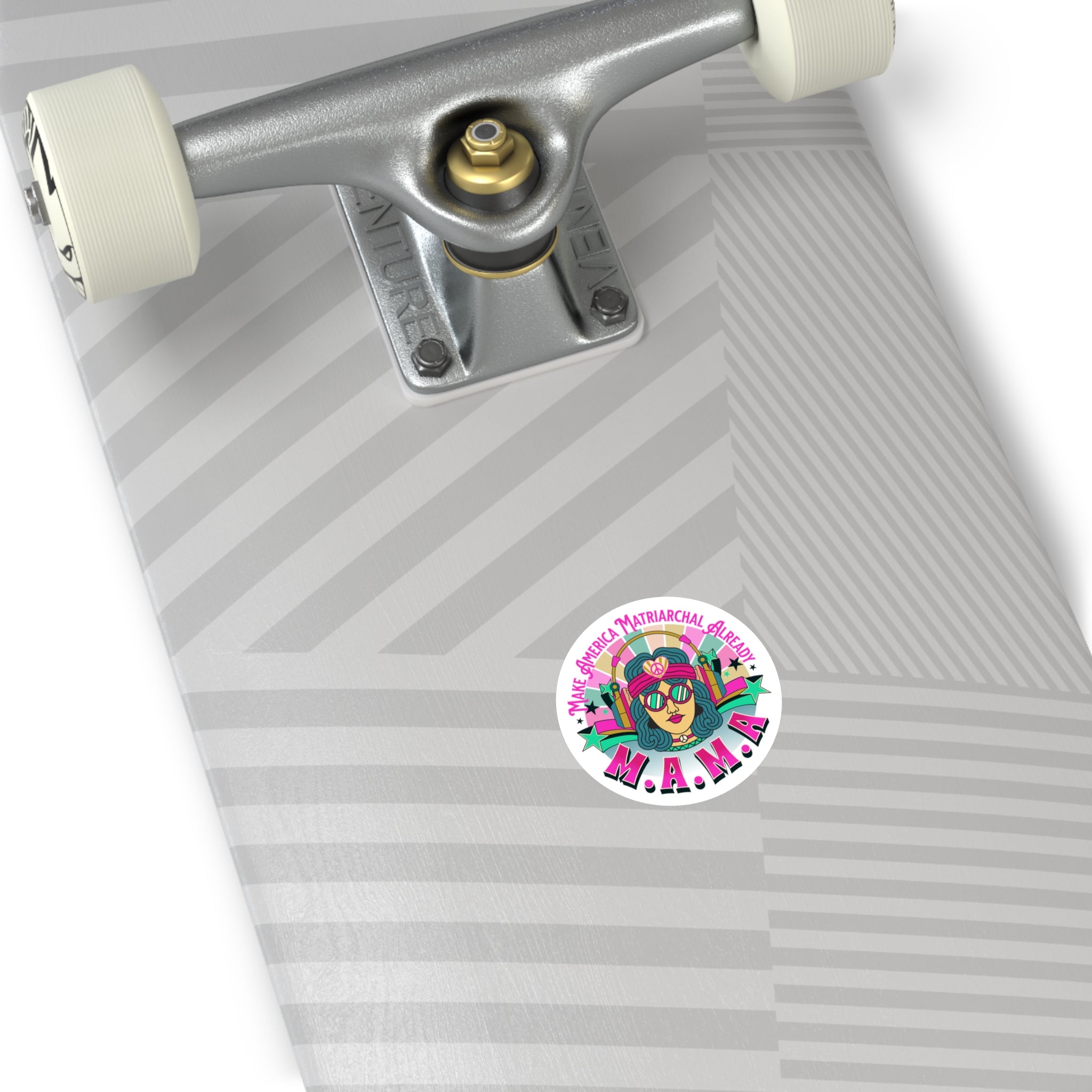 M.A.M.A. Round Sticker "Make America Matriarchal Already" Retro Sticker (Indoor/Outdoor)