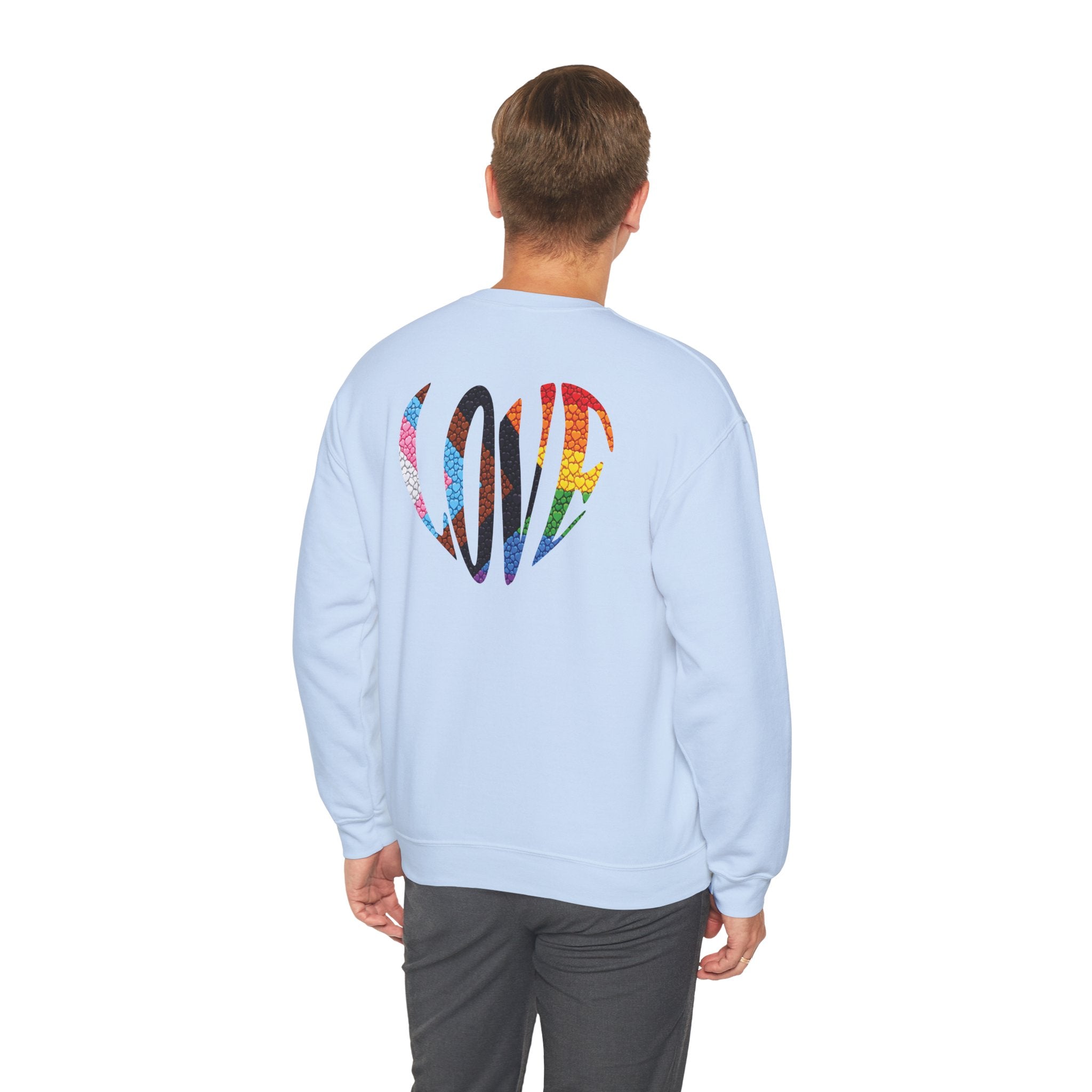 Rainbow Heart Pride Sweatshirt | Heart Graphic Crewneck