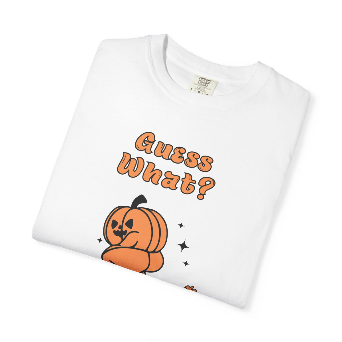 Halloween Pumpkin Shirt - "Guesss What? Pumpkin Butt" Cute Retro Graphic Tee