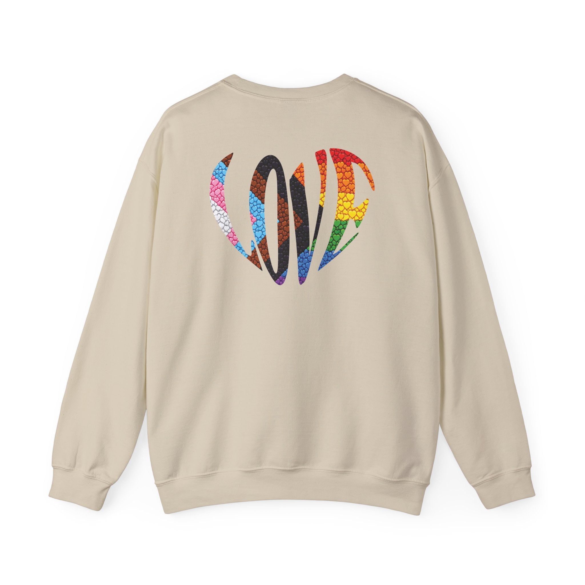 Rainbow Heart Pride Sweatshirt | Heart Graphic Crewneck