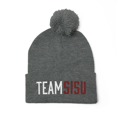 Team SISU Pom Pom Tuque Black and Grey
