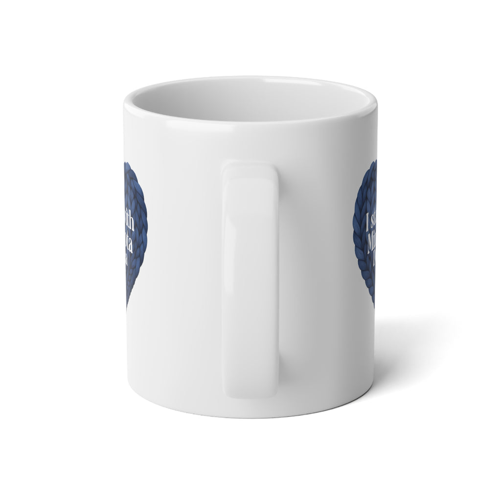 I Stand With Minnesota heart knit design Mug | 20oz jumbo coffee mug