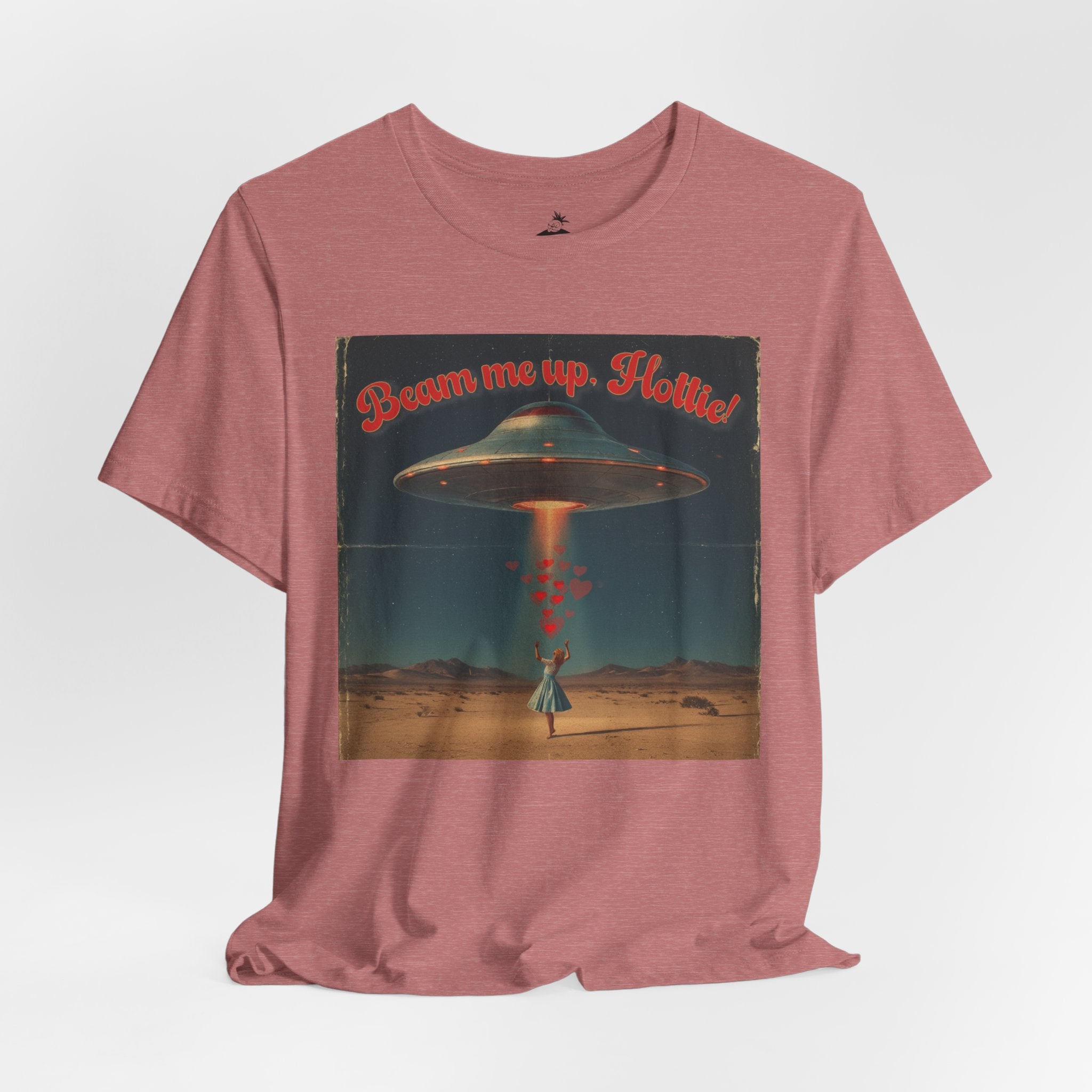 Beam Me Up, Hottie Valentine Tshirt | Star Trek pun for fun Valentine's gift | Sci-fi star crossed lovers top | Abducted by Love Shirt