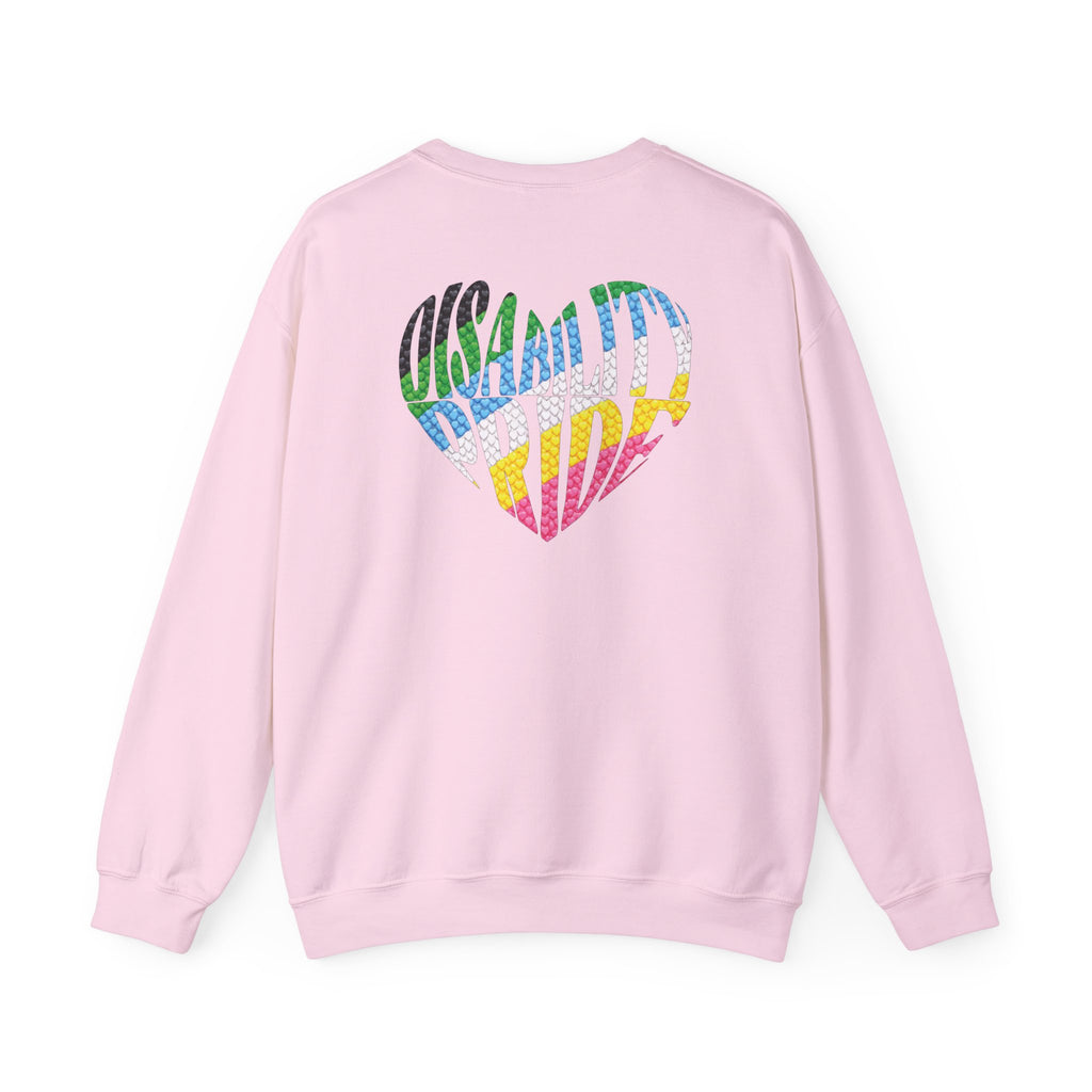 Disability Pride Sweatshirt | Heart Graphic Crewneck