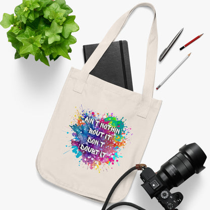 Humorous motivational tote bag