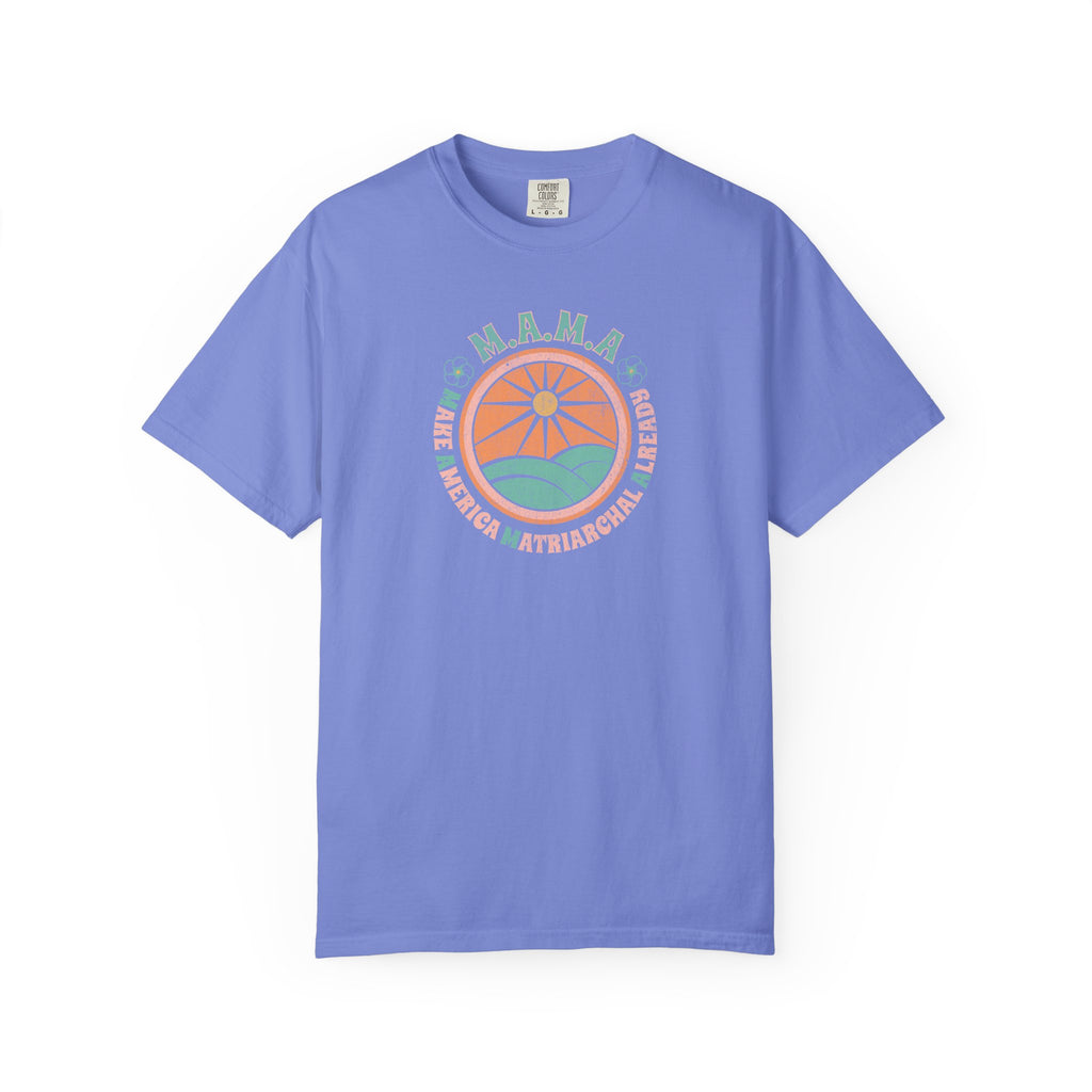 M.A.M.A 'Make America Matriarchal Already' T-Shirt — Retro Sun & Waves Feminist Tee