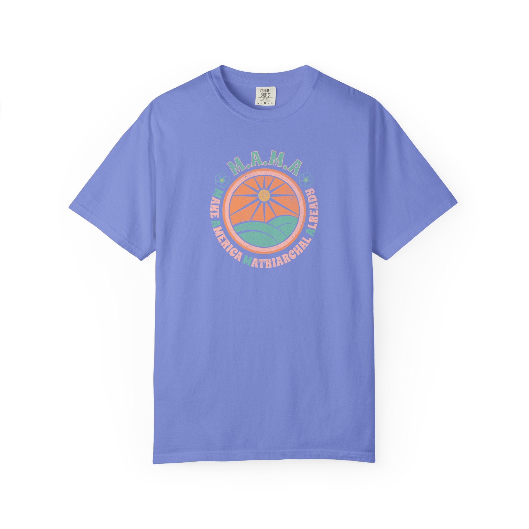 M.A.M.A 'Make America Matriarchal Already' T-Shirt — Retro Sun & Waves Feminist Tee
