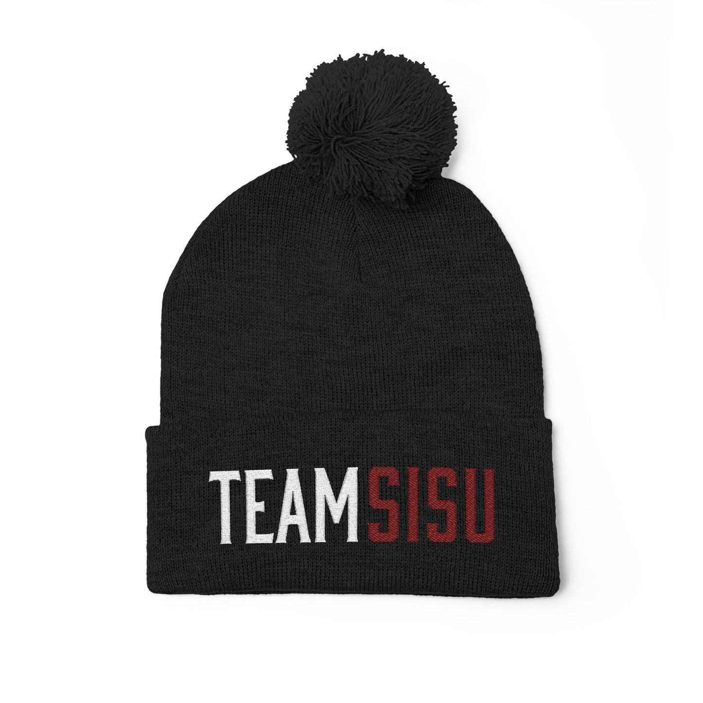 Team SISU Pom Pom Tuque Black and Grey