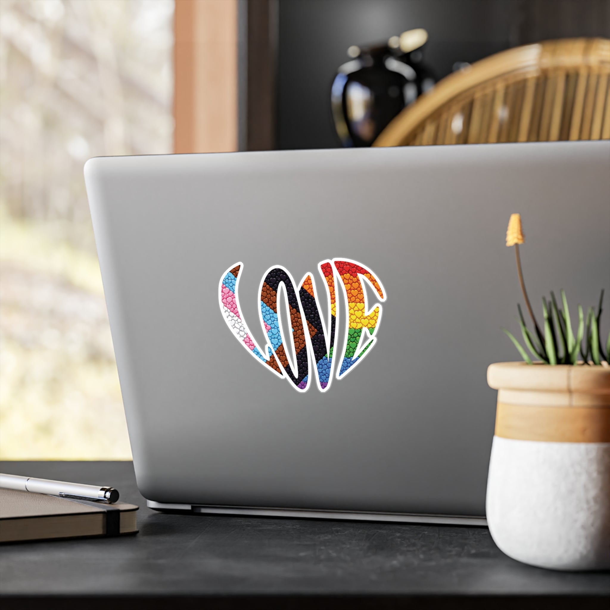 Pride Love Heart Sticker | Kiss-Cut Vinyl Decal