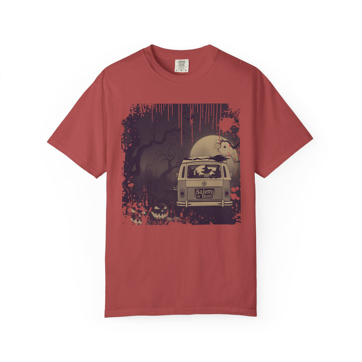Spooky Retro Camper Van Graphic Tee — Halloween Witch Tshirt