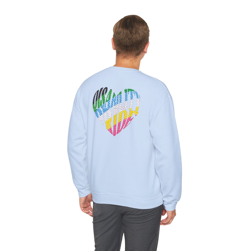 Disability Pride Sweatshirt | Heart Graphic Crewneck