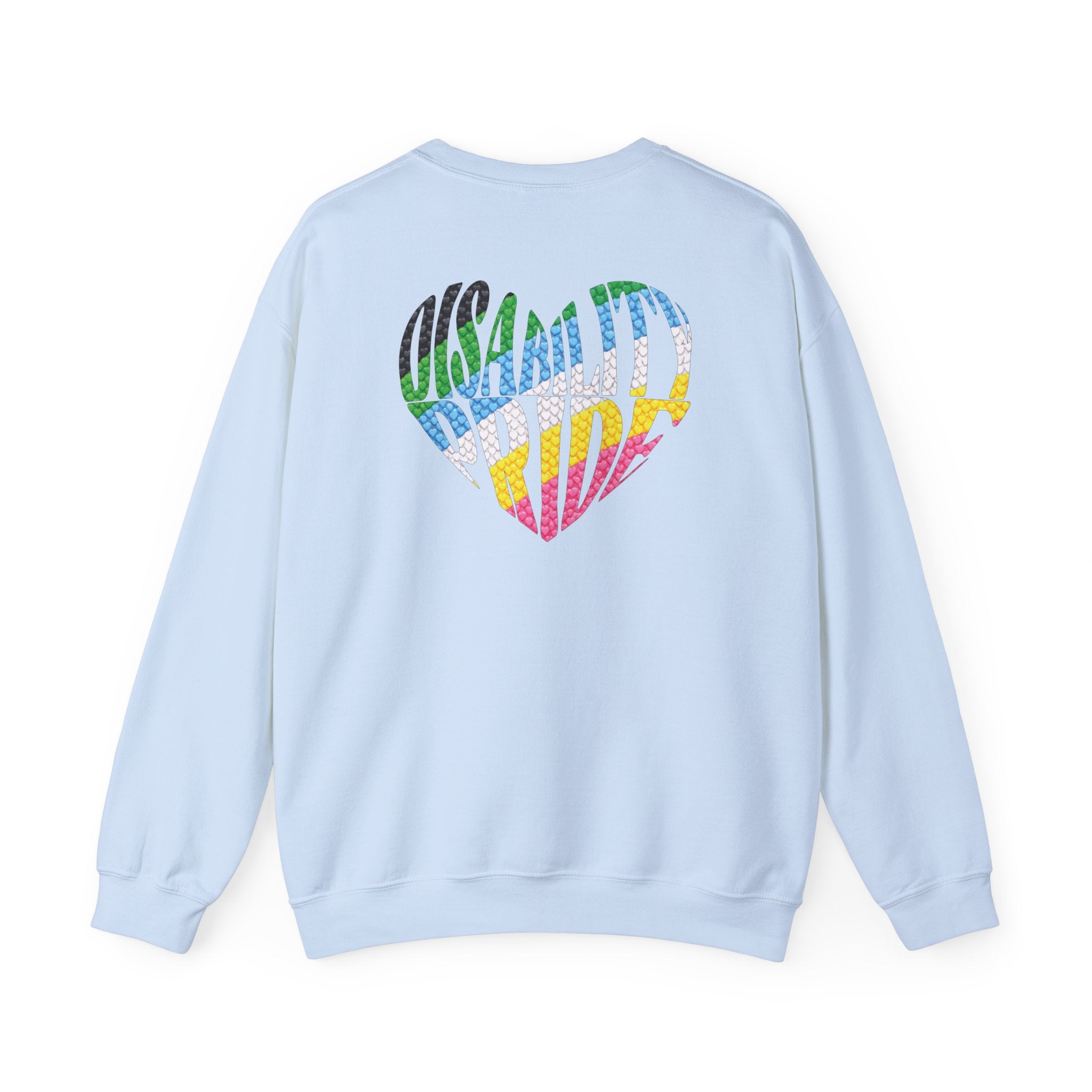 Disability Pride Sweatshirt | Heart Graphic Crewneck