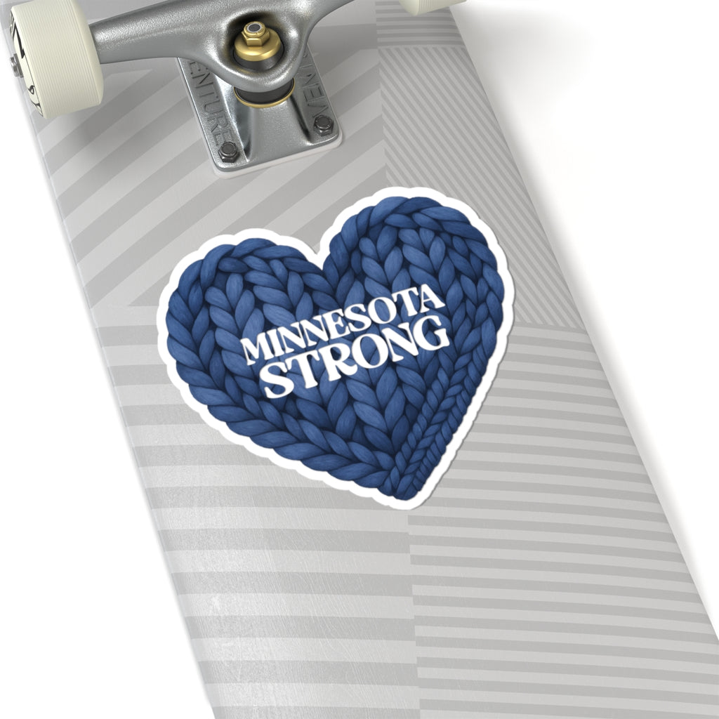 Minnesota Strong Sticker | Heart Knit Design, Kiss-Cut