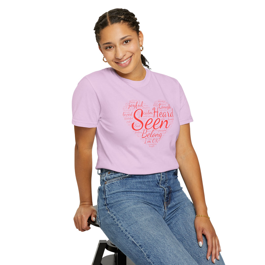 Seen Heart Tee | Support Mental Health Awareness Top | Belonging Tshirt