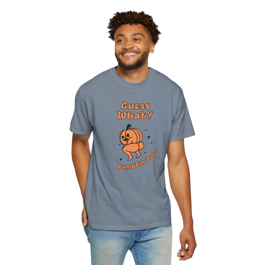 Halloween Pumpkin Shirt - "Guesss What? Pumpkin Butt" Cute Retro Graphic Tee