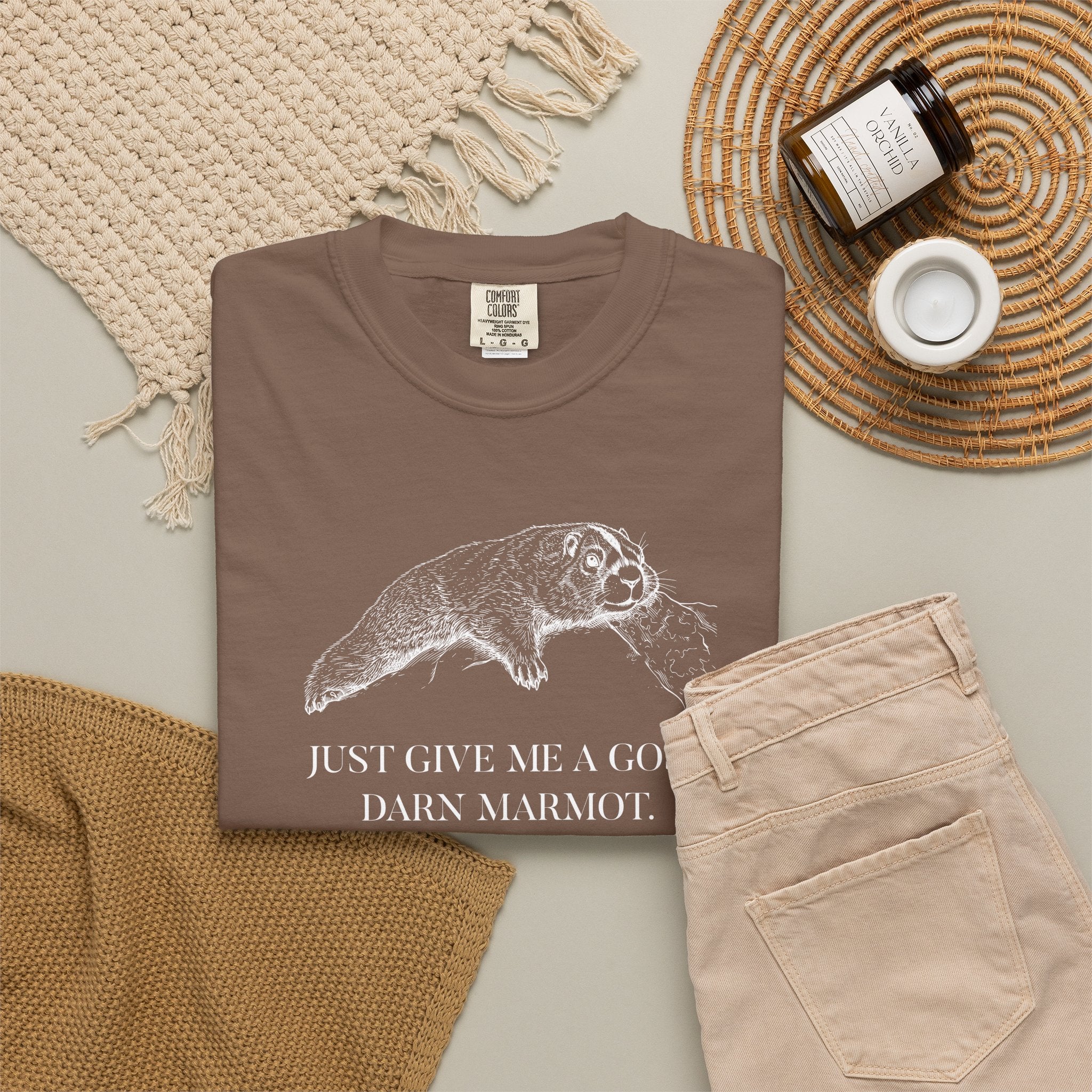"Give Me A Darn Marmot" Tshirt | Animal Lover Humor Tee