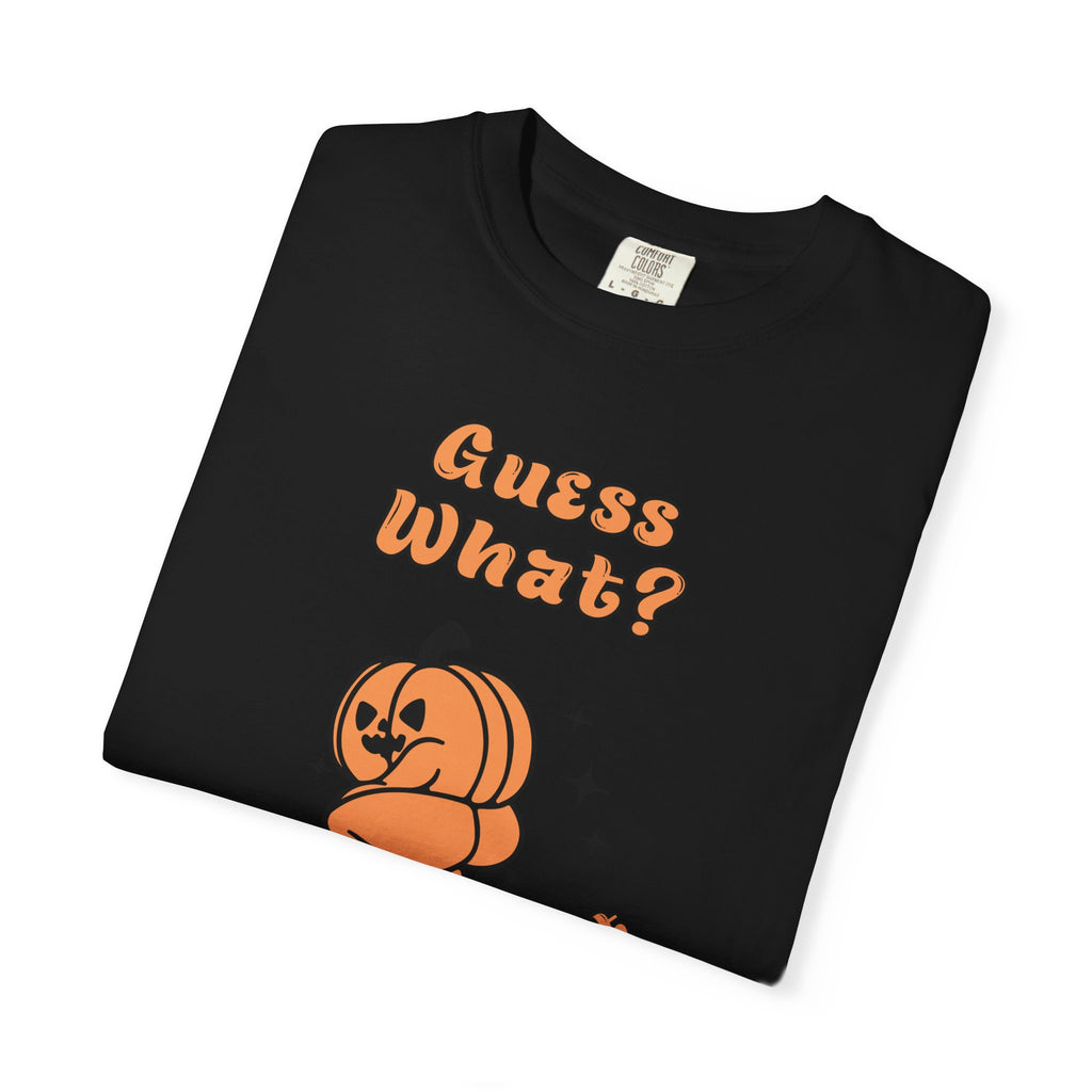 Halloween Pumpkin Shirt - "Guesss What? Pumpkin Butt" Cute Retro Graphic Tee