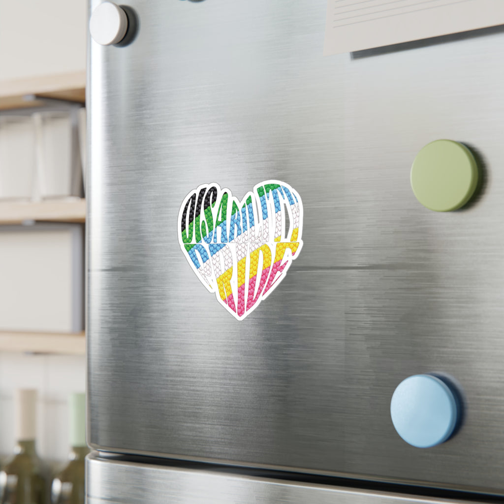 Disability Pride Heart Sticker | Kiss-Cut Vinyl Decal