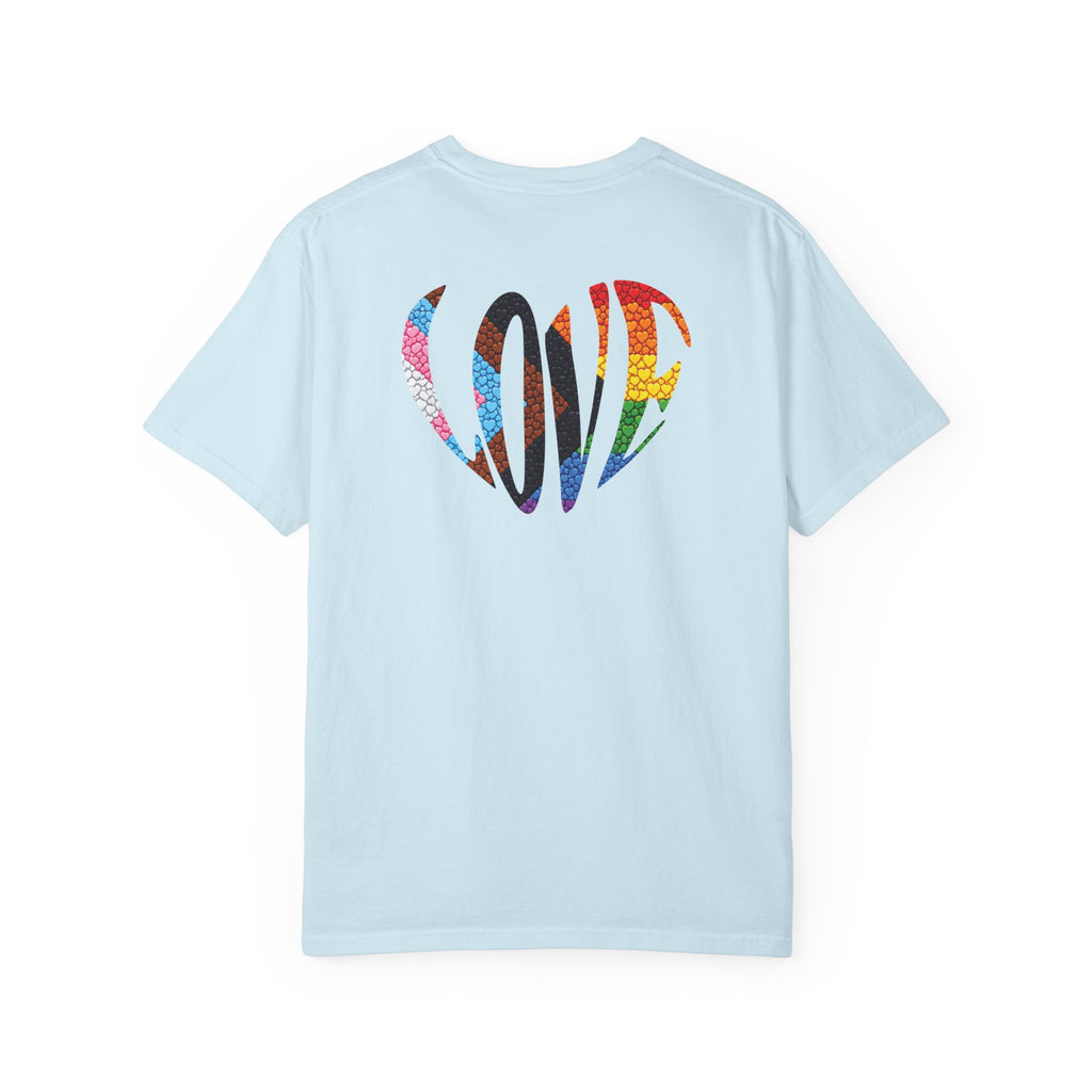 Pride Heart T-Shirt | Rainbow Striped Love Heart Tee